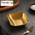 GOLDLUXA REMIKEN ONE DIP #4-29 GOLD METAL SQUARE DIP BOWL RAMEKIN SERVING DISH 4 INCH