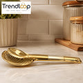 GOLDLUXA GOLDEN TONG #121010-T PREMIUM STAINLESS STEEL SERVING & COOKING TONG – ELEGANT GOLD FINISH – SIZE 23.5 CM