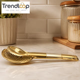 GOLDLUXA GOLDEN TONG #121010-T PREMIUM STAINLESS STEEL SERVING & COOKING TONG – ELEGANT GOLD FINISH – SIZE 23.5 CM