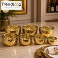 GOLDLUXA HAMMERED SERVING BOWL SET 7 PIECES