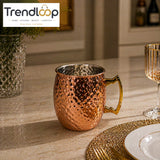 HAMMERED COPPER FINISH MUG - 550ML