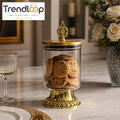 GLASS STORAGE JAR WITH GOLDEN LID - 800ML